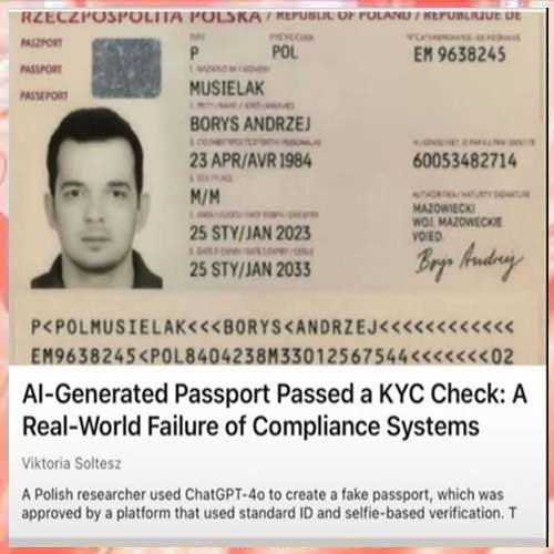 AI Generated Passport Exposes KYC Flaws