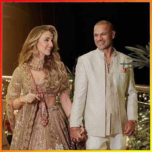 Cricketing Stars Shine at Shikhar Dhawan and Sophie Shineâ€™s Wedding