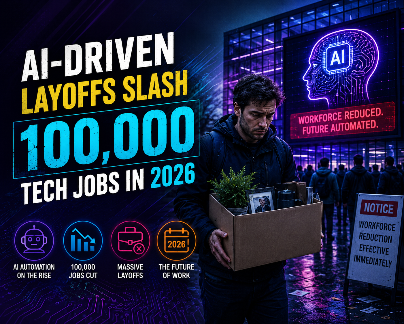 AI-Driven Layoffs Wipe Out 100,000 Tech Jobs in 2026