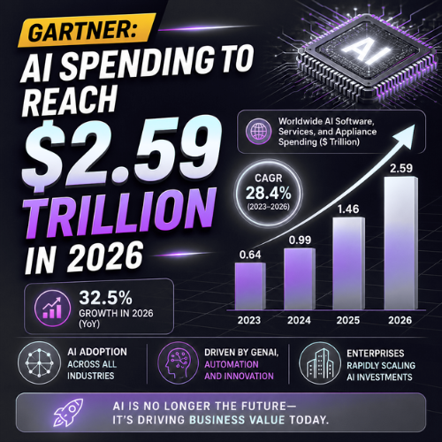 Gartner Predicts Global AI Expenditure Will Climb to $2.59 Trillion by 2026