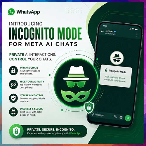 WhatsApp to introduce private â€˜Incognito Chatâ€™ for AI conversations