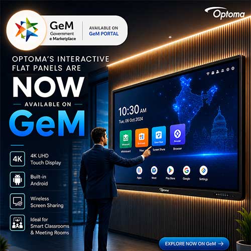 Optoma India expands GeM presence, reinforcing commitment to Digital India and Make in India