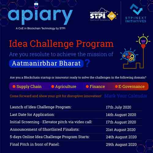 STPI soft launched Apiary - a Centre of Excellence in Blockchain Technology, brings Idea Challenge Program